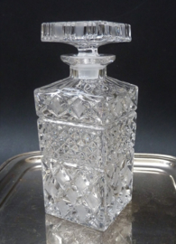 Vintage crystal whiskey decanters