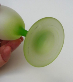 Mid Century multi color satinated prosecco flute glasses