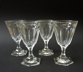 Val St Lambert crystal wine glasses Walewska