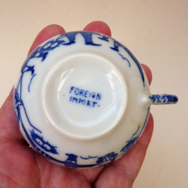Japanese Meiji blue white porcelain childs tea cups