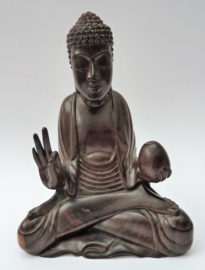 Balinees houtsnijwerk Vitarka Mudra Buddha