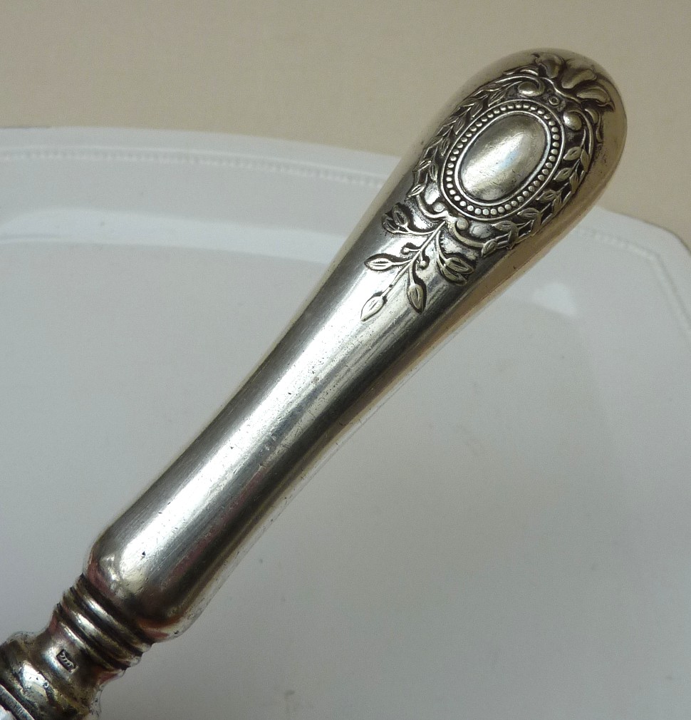 Antique French silver plated meat carving set