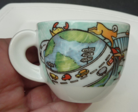 Ancap Edizione Espresso Mondo Futuro 1998 cup with saucer