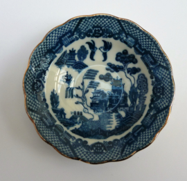 Blue Willow antieke demitasse kop en schotel 