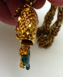 Vintage Just Cavalli gold tone bird necklace