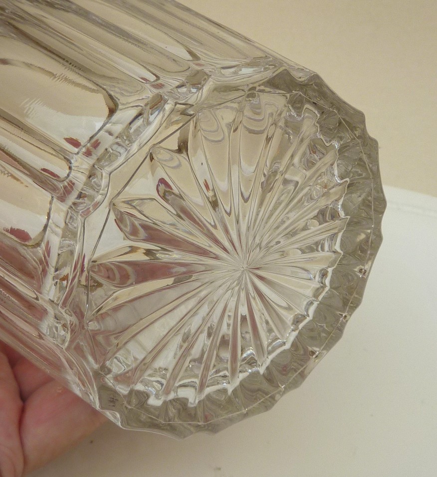 Persglazen ijsemmer met verzilverd montuur