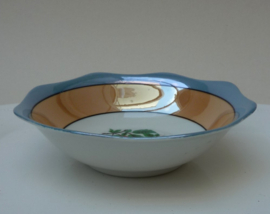 Art Deco lustreware porcelain fruit bowls
