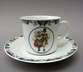 Rorstrand Swedish National Costumes cup with saucer Sodermanland