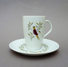 Dutch Mid Century Mosa coffee cup with saucer Bird 