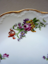 Limoges Union Ceramique antique porcelain handled cake plate