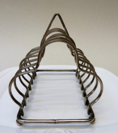 Brocante verzilverd Art Deco toastrekje