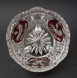 Hofbauer Crystal The Byrdes Collection lidded bowl