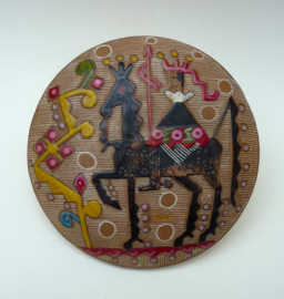 Folk Art terracotta dekseldoos