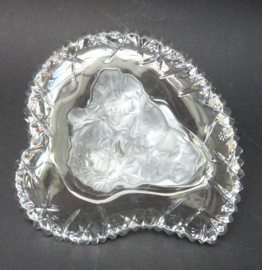 Lead crystal Swans trinket chocolate dish