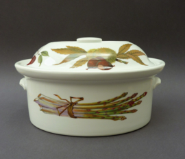 Royal Worcester Evesham M aspergeschaal met deksel