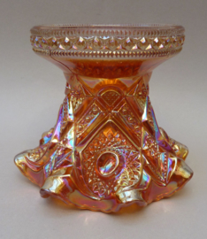 Imperial Glass Ohio Fashion Marigold Carnival Punch Bowl stand