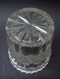 19th century diamond cut crystal vase