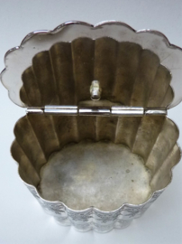 Silver plated Victorian style tea caddy