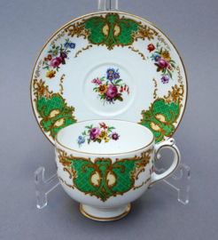 Grosvenor Denbigh green cup with saucer