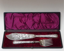 James Deakin and Sons silver plated fish servers 19th century