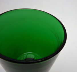 Victorian green bucket bowl glass