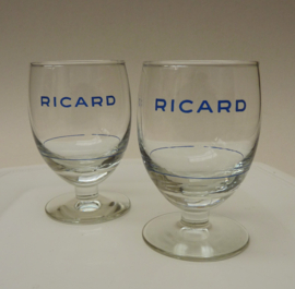 A pair of Ricard balloon glasses