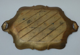 Florentine serving tray in White and Gold