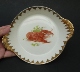 Atelier d'Art Cote de Beaute vijfdelig schaal schelpdieren servies