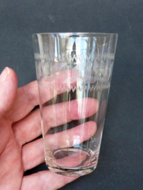 Leerdam Kristalunie waterglazen met guilloche gravure Grec