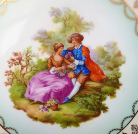 Gloria Alt Wien Fragonard courting couple high tea cake plate