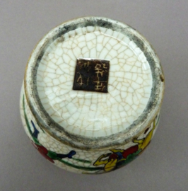 Chinese Nanking crackleware Chengua gemberpot met warrior decoratie