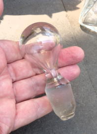 Engraved crystal decanter pinch bottle 19th century