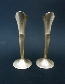 A pair of  Godinger silver plated bud vases