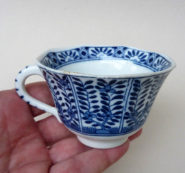 Antique Dutch Kangxi style chinoiserie cup and saucer