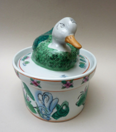 Chinese Famille Rose porcelain duck tureen