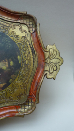 Florentijns dienblad met prent