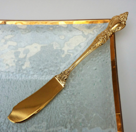 Royal Sealy Japan Hollywood Regency gold plated butter knife