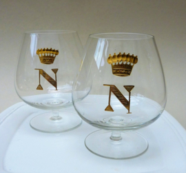 Kristallen Napoleon III cognac glazen