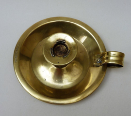 Brass chamberstick with patent number 19th century