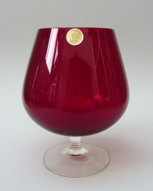 Ryd Sweden Mid Century  XL ruby red cognac brandy snifter glass