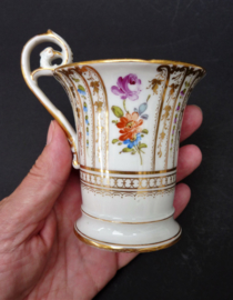 Dresden Richard Klemm Meissen Biedermeier kop met schotel