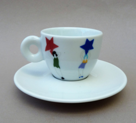 Illy Art Collection 1999 Marco Lodola Tazzine Ballerine espresso kop en schotel  nr 5