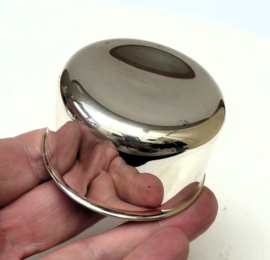 Maestri Italy glass and silver plated coctail shaker 1950s