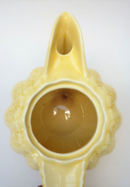 Art Deco yellow pumpkin teapot