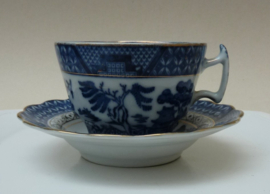 Blue Willow antique cup with saucer