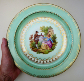 Gloria Alt Wien Fragonard courting couple high tea cake plate
