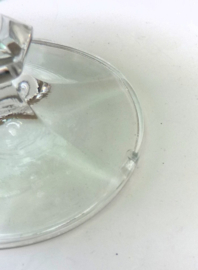 Emerald green engraved crystal cognac glasses