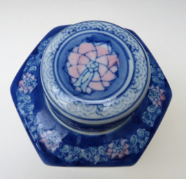 Vintage Chinese porcelain tea caddy