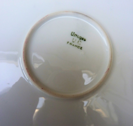Limoges Union Ceramique antique porcelain handled cake plate