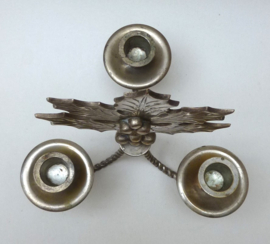Silver plated Mid Century Holly candlestick